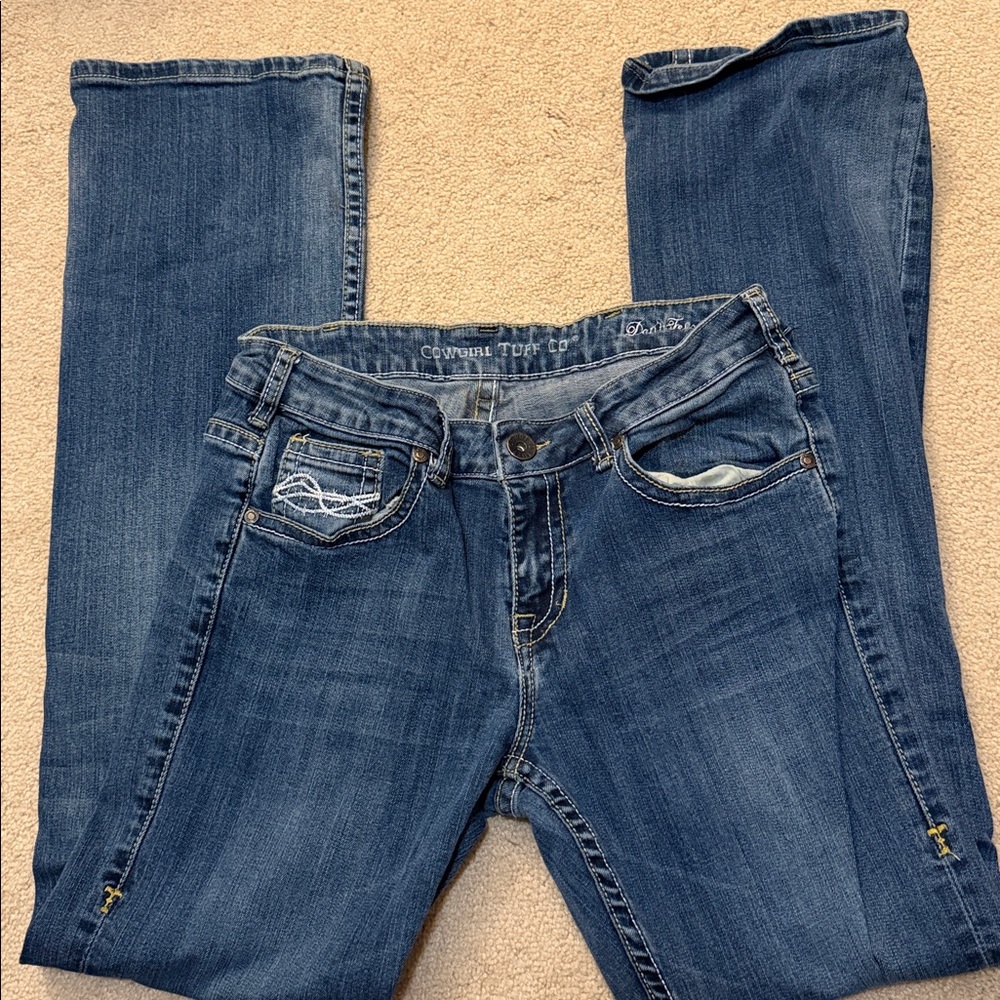 Cowgirl Tuff Blue Boot Cut Jeans - Picture 3 of 4
